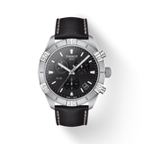 Tissot PR 100 Sport Quartz Chronograph Black Dial Black Leather Strap Watch For Men - T101.617.16.051.00 Authentic Buy Shop Now