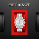 Tissot PR 100 Sport Chic Chronograph Silver Dial Silver Steel Strap Watch for Women - T101.917.11.031.00 Authentic Buy Shop Now