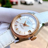 Tissot T-Classic Powermatic 80 Mother of Pearl Silver Dial White Leather Strap Watch For Women - T108.208.26.117.00 Authentic Buy Shop Now