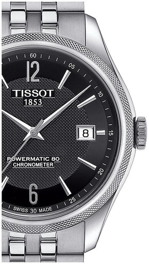Tissot Ballade Powermatic 80 Cosc Black Dial Silver Steel Strap Watch For Men - T108.408.11.057.00 Authentic Buy Shop Now
