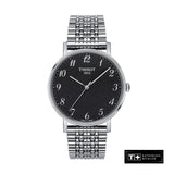 Tissot T Classic Everytime Quartz Black Dial Silver Steel Strap Watch for Men - T109.410.11.072.00 Authentic Buy Shop Now