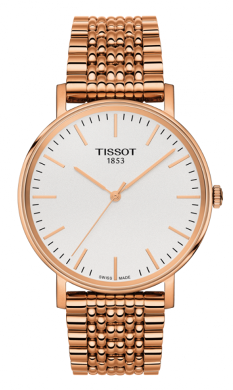 Tissot Everytime Medium White Dial Rose Gold Mesh Bracelet Watch For Men - T109.410.33.031.00 Authentic Buy Shop Now