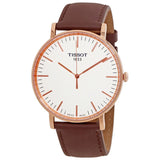 Tissot T Classic Everytime White Dial Brown Leather Strap Watch for Men - T109.610.36.031.00 Authentic Buy Shop Now