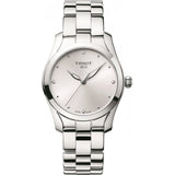 Tissot T Wave Diamonds White Dial Silver Steel Strap Watch For Women - T112.210.11.036.00 Authentic Buy Shop Now