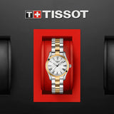 Tissot T Wave Lady White Mother of Pearl Dial Two Tone Steel Strap Watch For Women - T112. 210. 22. 113. 00 Authentic Buy Shop Now