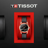 Tissot T Wave Black Dial Black Leather Strap Watch For Women - T112.210.36.051.00 Authentic Buy Shop Now