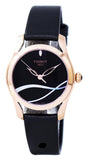 Tissot T Wave Black Dial Black Leather Strap Watch For Women - T112.210.36.051.00 Authentic Buy Shop Now