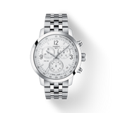 Tissot PRC 200 Chronograph Quartz Silver Dial Silver Steel Strap Watch For Men - T055.417.11.037.00 Authentic Buy Shop Now