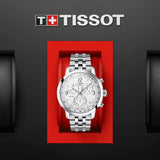 Tissot T Sport PRC 200 Chronograph White Dial Silver Steel Strap Watch For Men - T114.417.11.037.00 Authentic Buy Shop Now