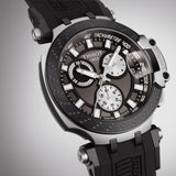 Tissot T Race Chronograph Anthracite Black Dial Black Silicone Strap Watch For Men - T115.417.27.061.00 Authentic Buy Shop Now