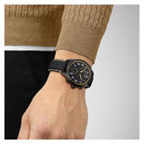 Tissot Chrono XL Vintage Chronograph Black Dial Black Leather Strap Watch For Men - T116.617.36.052.02 Authentic Buy Shop Now