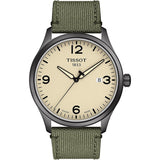 Tissot T Sport Chrono XL Beige Dial Khakhi Green Nylon Strap Watch for Men - T116.617.33.267.00 Authentic Buy Shop Now