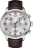 Tissot Chrono XL Silver Dial Brown Leather Strap Watch For Men - T116.617.16.037.00 Authentic Buy Shop Now