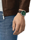 Tissot Chrono XL Chronograph Classic Green Dial Brown Leather Strap Watch For Men - T116.617.16.091.00 Authentic Buy Shop Now