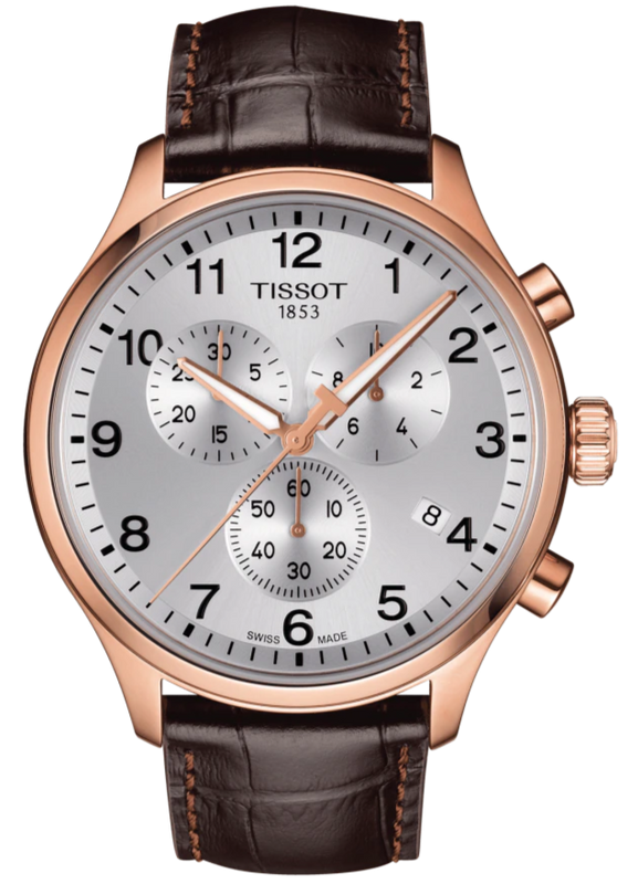 Tissot Chrono XL Classic Silver Dial Brown Leather Strap Watch For Men - T116.617.36.037.00 Authentic Buy Shop Now