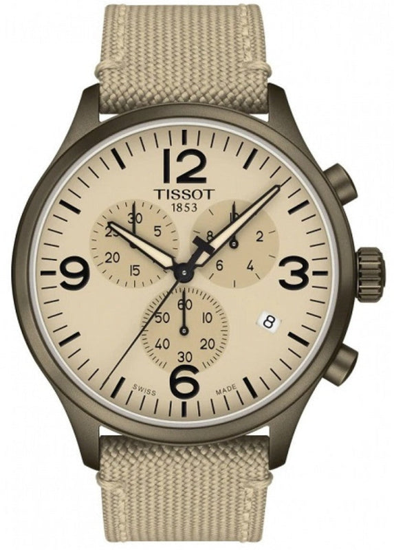 Tissot Chrono XL Beige Diag Beige NATO Strap Watch For Men - T116.617.37.267.01 Authentic Buy Shop Now