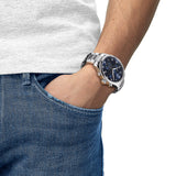 Tissot T Classic Chrono XL Black Dial Silver Steel Strap Watch For Men - T116.617.11.057.01 Authentic Buy Shop Now
