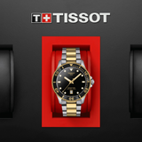 Tissot Seastar 1000 Black Dial Two Tone Steel Strap Watch For Men - T120.410.22.051.00 Authentic Buy Shop Now
