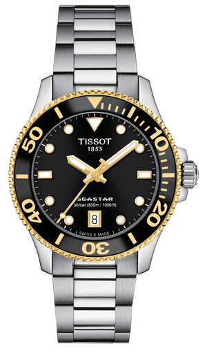 Tissot Seastar 1000 Black Dial Silver Steel Strap Watch For Men - T120.210.127.051.00 Authentic Buy Shop Now