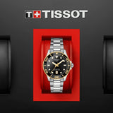 Tissot Seastar 1000 Black Dial Silver Steel Strap Watch For Men - T120.210.21.051.00 Authentic Buy Shop Now