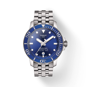 Tissot Seastar 1000 Powermatic 80 Blue Dial Silver Steel Strap Watch For Men - T120.407.11.041.00 Authentic Buy Shop Now