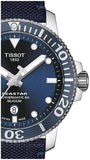 Tissot Seastar 1000 Powermatic 80 Silicium Blue Dial Blue Nylon Strap Watch For Men - T120.407.17.041.01 Authentic Buy Shop Now