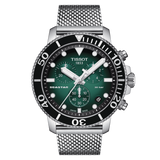 Tissot Seastar 1000 Chronograph Green Dial Silver Mesh Bracelet Watch For Men - T120.417.11.091.00 Authentic Buy Shop Now