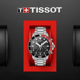 Tissot Seastar 1000 Chronograph Black Dial Silver Steel Strap Watch For Men - T120.417.11.051.01 Authentic Buy Shop Now