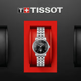 Tissot T Classic Carson Premium Automatic Lady Black Dial Silver Steel Strap Watch for Women - T122.207.11.051.00 Authentic Buy Shop Now