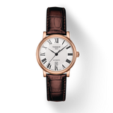 Tissot T Classic Carson Premium White Dial Brown Leather Strap Watch for Women - T122.207.36.033.00 Authentic Buy Shop Now