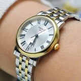 Tissot T Classic Carson Lady Premium Silver Dial Two Tone Steel Strap Watch For Women - T122.210.22.033.00 Authentic Buy Shop Now