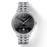 Tissot T Classic Carson Premium Powermatic 80 Black Dial Silver Steel Strap Watch For Men - T122.407.11.051.00 Authentic Buy Shop Now