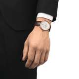 Tissot Carson Premium Powermatic 80 White Dial Brown Leather Strap Watch For Men - T122.407.36.031.00 Authentic Buy Shop Now