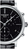 Tissot Carson Premium Chronograph Black Dial Black Leather Strap Watch For Men - T122.417.16.051.00 Authentic Buy Shop Now