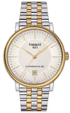 Tissot Carson Premium Powermatic 80 White Dial Two Tone Steel Strap Watch For Men - T122.407.22.031.00 Authentic Buy Shop Now