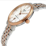 Tissot Carson Premium Powermatic 80 White Dial Two Tone Steel Strap Watch For Men - T122.407.22.031.01 Authentic Buy Shop Now
