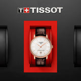 Tissot Carson Premium Powermatic 80 White Dial Brown Leather Strap Watch For Men - T122.407.36.031.00 Authentic Buy Shop Now