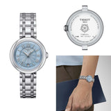 Tissot Bellissima Small Lady Light Blue Dial Silver Steel Strap Watch for Women - T126.010.11.133.00 Authentic Buy Shop Now