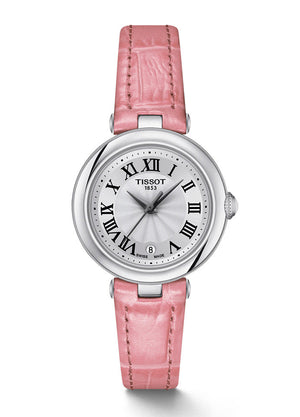 Tissot Bellissima Small Lady Silver Dial Pink Leather Strap Watch For Women - T126.010.16.013.01 Authentic Buy Shop Now