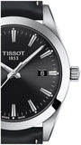 Tissot Gentleman Black Dial Black Leather Strap Watch For Men - T127.410.16.051.00 Authentic Buy Shop Now