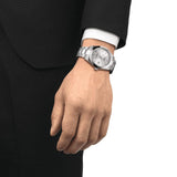Tissot Gentleman Powermatic 80 Silicium Silver Dial Silver Steel Strap Watch For Men - T127.407.11.031.00 Authentic Buy Shop Now