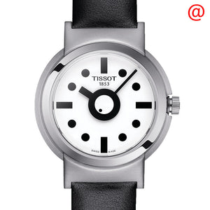 Tissot Heritage Memphis Lady White Dial Black Rubber Strap Watch For Women - T120.210.17.011.00 Authentic Buy Shop Now