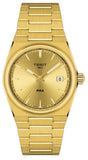 Tissot PRX Champagne Yellow Gold Dial Gold Steel Strap Watch for Men - T137.410.33.021.00 Authentic Buy Shop Now