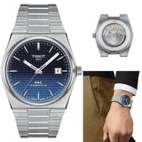 Tissot Powermatic 80 Automatic Gradient Blue Dial Silver Steel Strap Watch for Men - T137.407.11.051.01 Authentic Buy Shop Now