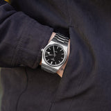 Tissot PRX Quartz Black Dial Silver Steel Strap Watch For Men - T137.410.11.051.00 Authentic Buy Shop Now