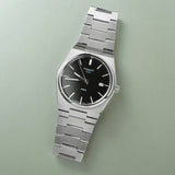 Tissot PRX Quartz Black Dial Silver Steel Strap Watch For Men - T137.410.11.051.00 Authentic Buy Shop Now