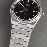 Tissot PRX Quartz Black Dial Silver Steel Strap Watch For Men - T137.410.11.051.00 Authentic Buy Shop Now