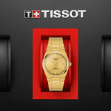 Tissot PRX Powermatic 80 Gold Dial Gold Steel Strap Watch for Men - T137.207.33.021.00 Authentic Buy Shop Now
