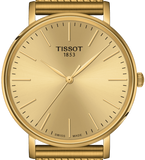 Tissot Everytime Gent Gold Dial Gold Mesh Bracelet Watch for Men - T143.410.33.021.00 Authentic Buy Shop Now