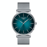 Tissot Everytime Gent Green Dial Silver Mesh Bracelet Watch for Men - T143.410.11.091.00 Authentic Buy Shop Now